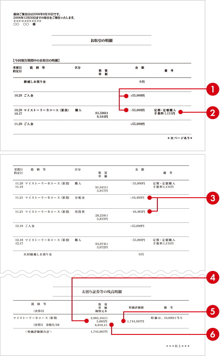 取引残高報告書の参考画像